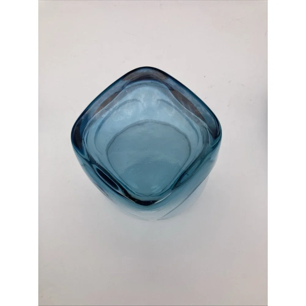 Vintage Set of 4 Libby IMPERIAL BLUE MISTY Double Old Fashioned Glasses Blue 8oz